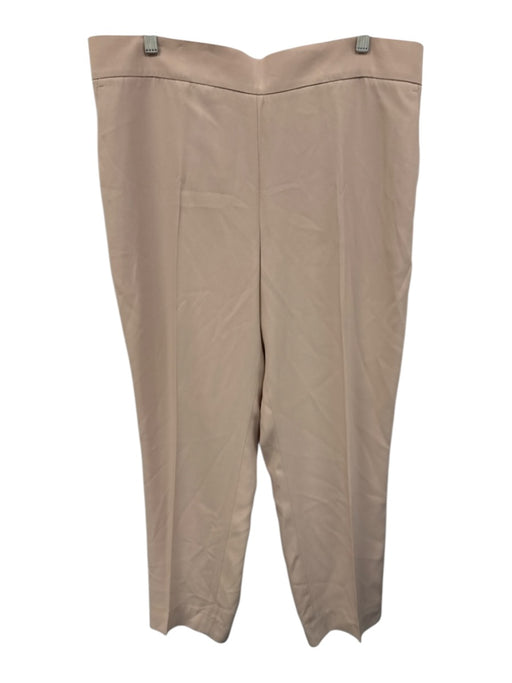 Akris Size 16 Blush Beige Acetate Blend Elastic Back Pocketed Side Zip Pants Blush Beige / 16