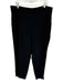 Akris Size 16 Black Acetate Blend Elastic Back Pocketed Side Zip Tapered Pants Black / 16