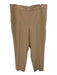 Akris Size 16 Khaki Beige Acetate Blend Elastic Back Pocketed Side Zip Pants Khaki Beige / 16