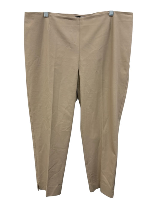 Lafayette 148 Size 16 Khaki Beige Cotton Blend Side Zip Trouser Tapered Pants Khaki Beige / 16