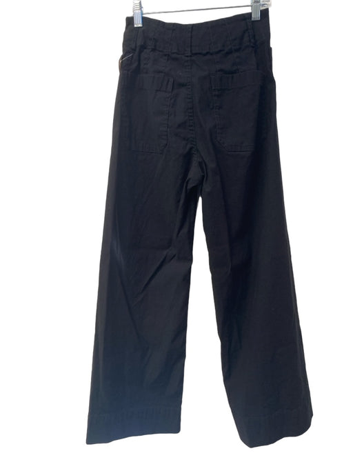 Maeve Size 26 Black Cotton Blend Front & Back Pockets Front Buttons Pants Black / 26