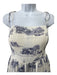 Zimmermann Size 0 Navy & white Linen Tie Straps Toile Gathered Bustier Dress Navy & white / 0