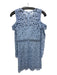 AMUR Size 2 Light Blue Polyester Cold Shoulder Floral Overlay Cut Out Dress Light Blue / 2