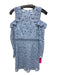 AMUR Size 2 Light Blue Polyester Cold Shoulder Floral Overlay Cut Out Dress Light Blue / 2