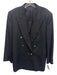 Canali Green & Black Wool Solid Double Breasted Men's Blazer Green & Black / Est 46