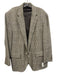 Polo Tan & Black Silk Blend Houndstooth 2 Button Men's Blazer Tan & Black / 46R