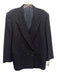 Canali AS IS Navy & White Wool Striped Double Breasted Men's Blazer Navy & White / 54
