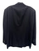 Canali Black Wool Striped Double Breasted Men's Blazer Black / 52