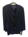 Canali Black Wool Solid Double Breasted Men's Blazer Black / Est 52