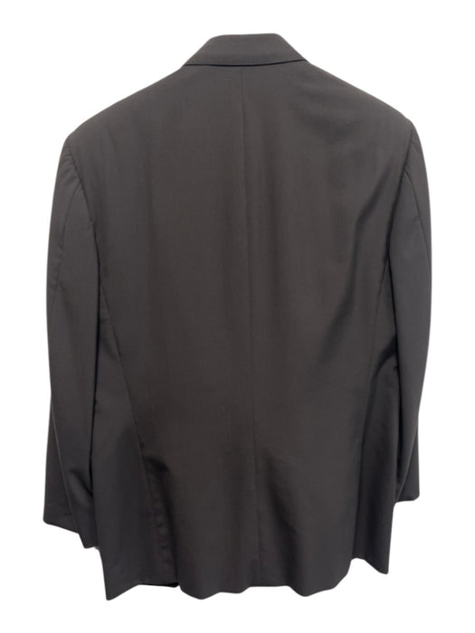 Canali Gray Wool Solid Double Breasted Men's Suit Gray / Est 52