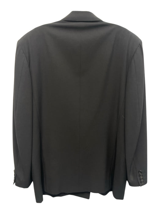 Canali Black Wool Solid Double Breasted Men's Blazer Black / Est 52