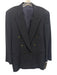 Canali Black Wool Solid Double Breasted Men's Blazer Black / Est 52