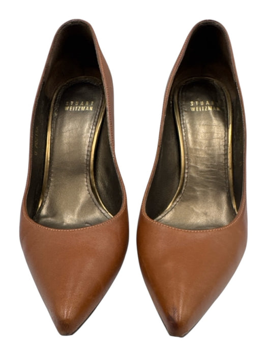 Stuart Weitzman Shoe Size 7 Brown Leather Pointed Toe Stiletto Pumps Brown / 7