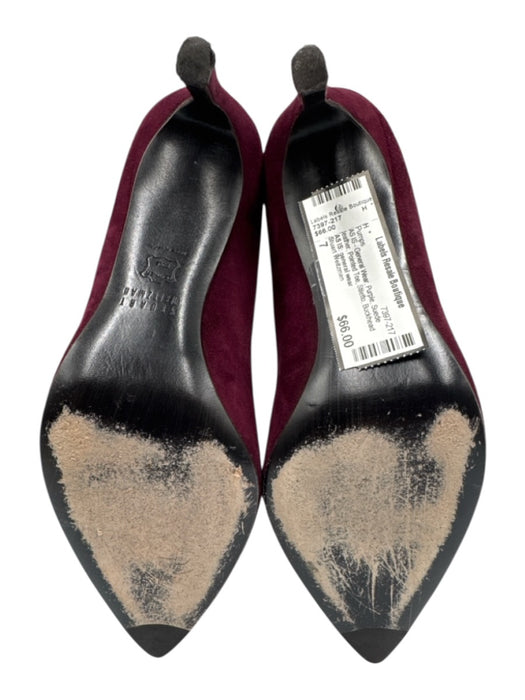 Stuart Weitzman Shoe Size 7 Purple Suede leather Pointed Toe Stiletto Pumps Purple / 7