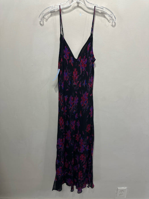 Rag & Bone Size 4 Black, Red, Multi Viscose Spaghetti Strap Floral Print Dress