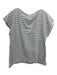 Ann Mashburn Size S Grey & White Cotton Striped Textured Top Grey & White / S