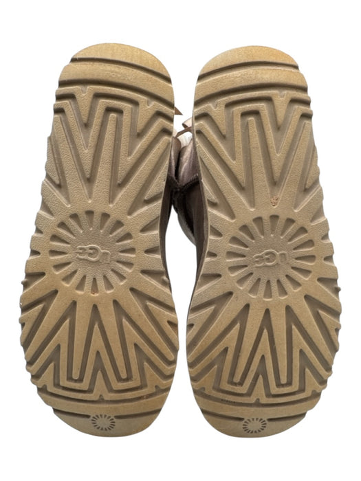 Ugg Shoe Size 8 Taupe Suede Shearling Round Toe Slip On Bow Detail Boots Taupe / 8