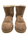 Ugg Shoe Size 8 Taupe Suede Shearling Round Toe Slip On Bow Detail Boots Taupe / 8