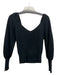 Anthropologie Size XS Black Viscose & Acrylic V Neck Top Black / XS