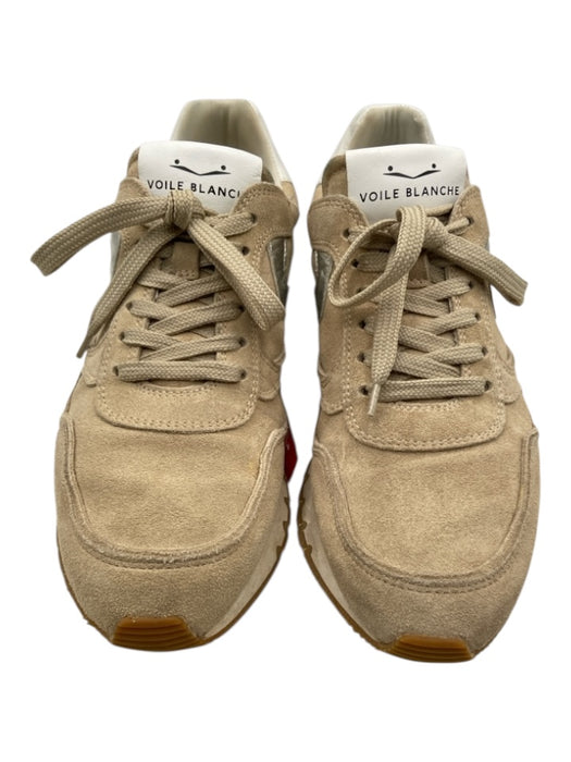 Voile Blanche Shoe Size 39 Beige & Silver Suede Rubber Sole Sneakers Beige & Silver / 39