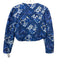 7 For All Mankind Size Medium Blue & White Cotton Long Sleeve Floral Jacket Blue & White / Medium