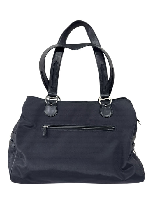 Tumi Black Nylon Canvas Leather trim Double Handle Shoulder Bag Bag Black / Medium