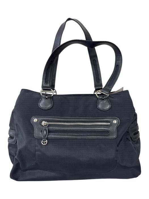 Tumi Black Nylon Canvas Leather trim Double Handle Shoulder Bag Bag Black / Medium