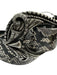 The Kooples Black & Silver Cow Leather Studs Buckle Snake Embossed Belts Black & Silver / 2