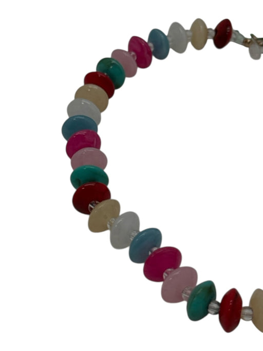 Multi Plastic Beaded Short Lobster Clasp Necklace Multi