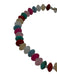 Multi Plastic Beaded Short Lobster Clasp Necklace Multi