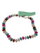 Multi Plastic Beaded Short Lobster Clasp Necklace Multi