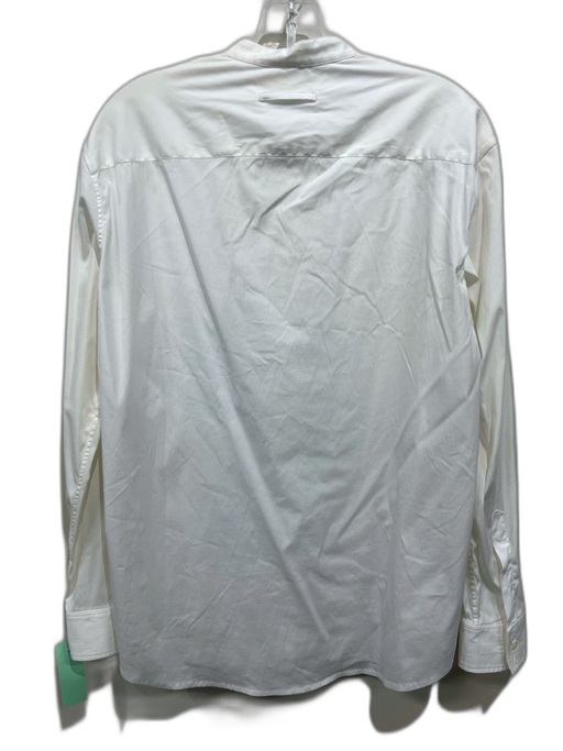 Jean Paul Gaultier Size 42 White & Black Cotton Blend Long Sleeve Button Up Top White & Black / 42