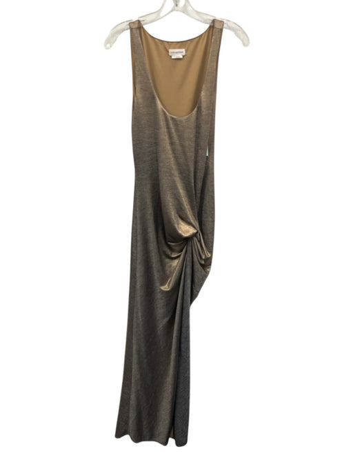 Lovers and Friends Size M Copper Brown Polyester Blend Metallic Sleeveless Dress Copper Brown / M