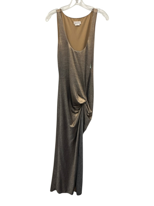 Lovers and Friends Size M Copper Brown Polyester Blend Metallic Sleeveless Dress Copper Brown / M