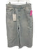 Zara Size 6 Light Wash Cotton Denim High Rise Distressed Below knee Shorts Light Wash / 6