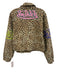 Von Dutch Size Medium Mixed Brown Cotton Denim Long Sleeve Leopard Jacket Mixed Brown / Medium