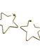 Emma Pills Gold 18k Gold Plated Post Back Star Open Hoop Earrings Gold