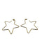 Emma Pills Gold 18k Gold Plated Post Back Star Open Hoop Earrings Gold