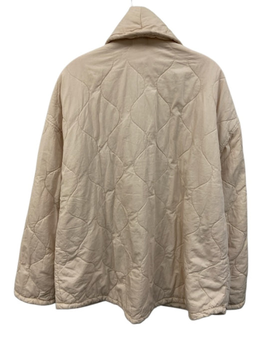 Sundry Size 1 Pale Pink Cotton & Polyester Quilted Puffer Collar Buttons Jacket Pale Pink / 1