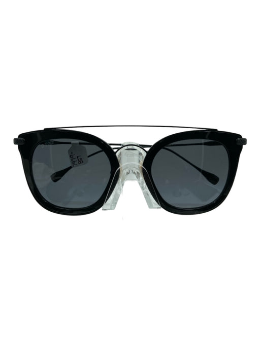 Diff Black Metal round Gray Lens Wire Arms Sunglasses Black