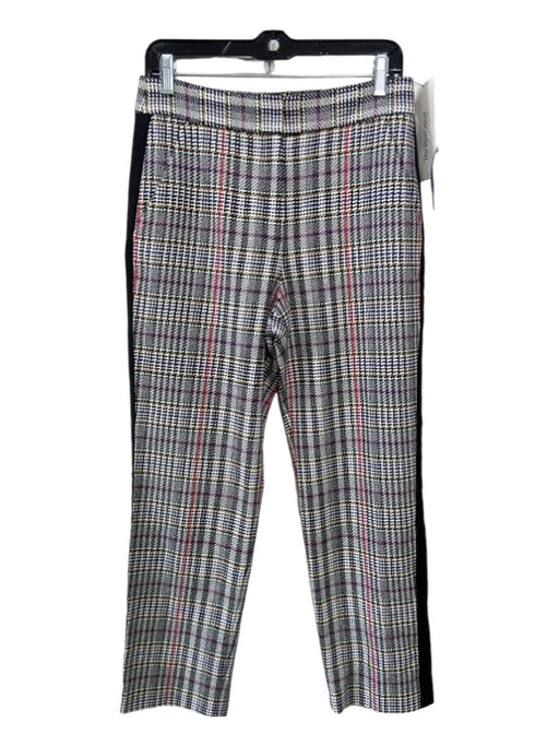 Veronica Beard Size 8 White Black & Multi Cotton Blend Houndstooth Pants White Black & Multi / 8