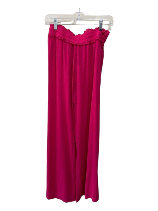 THML Size M Hot pink Rayon Elastic Waist Wide Leg Pants Hot pink / M