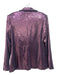 Nova Luxe Size Medium Mauve Purple Polyester Sequined Snap Closure Blazer Jacket Mauve Purple / Medium