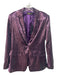 Nova Luxe Size Medium Mauve Purple Polyester Sequined Snap Closure Blazer Jacket Mauve Purple / Medium