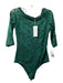 Karen Millen Size 8 Emerald Green Polyamide Off Shoulder 3/4 Sleeve Bodysuit Emerald Green / 8