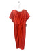 Ted Baker Size 2 Red Orange Polyester V Neck Cap Sleeve Knot Detail Dress Red Orange / 2