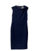 Theia Size 10 Navy Polyester Round Neck Sleeveless Twist Detail Back Zip Dress Navy / 10