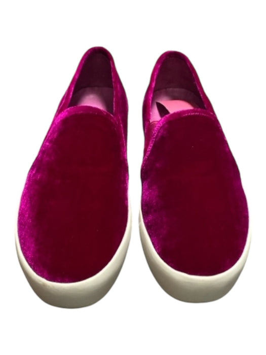 Joie Shoe Size 37.5 Purple Velveteen Almond Toe Slip On Stretch Panel Flat Shoes Purple / 37.5