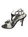 Manolo Blahnik Shoe Size 40 Charcoal Gray Leather Ankle Buckle Open Toe Shoes Charcoal Gray / 40