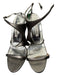 Manolo Blahnik Shoe Size 40 Charcoal Gray Leather Ankle Buckle Open Toe Shoes Charcoal Gray / 40